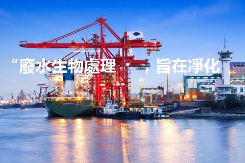 “廢水生物處理，旨在凈化水源，守護碧水藍天”